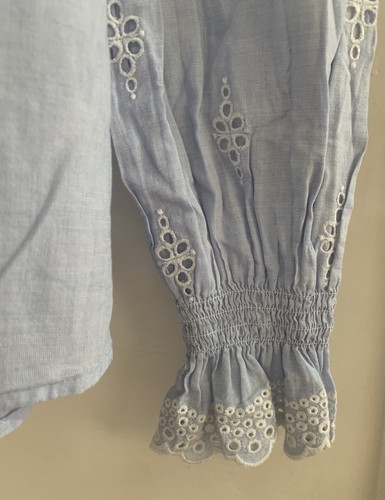 ME + EM - Women’s Blue Cotton Shirt / Blouse Size 8 - Picture 6 of 14