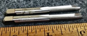 2 pieces ~ USA 🇺🇸  #1/4-28 NF plug Tap, 2 Flute, HSS GH3 spiral point