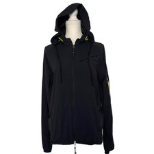 Nike Dri Fit Black 5 Outer  2 Inner  5 Outer Pockets Hidden Hood Jacket Size L
