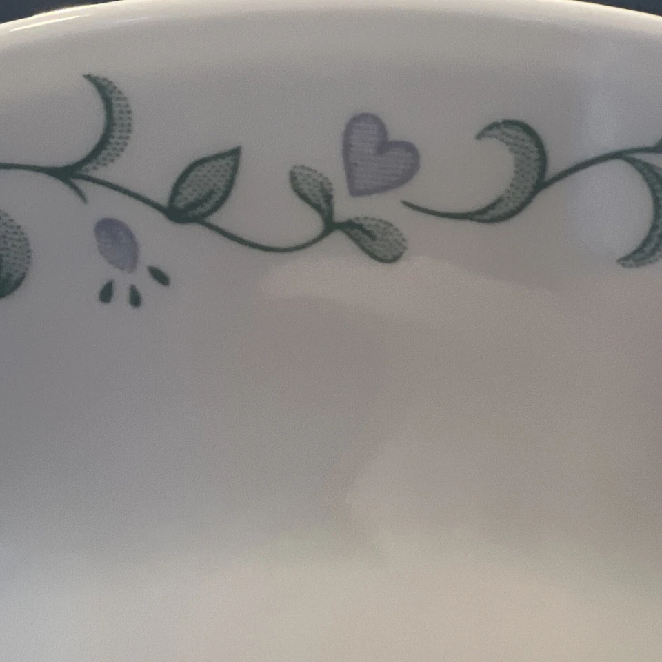 2 Platos de Cena Corelle CASA RURAL CORAZÓN LAVANDA FLORES CORAZONES 10" Foto 4 de 4