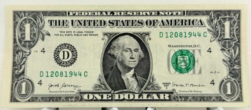 December 8th / 12th August 1944 Birthday Anniversary Fancy Serial Number Dollar - Picture 2 of 3