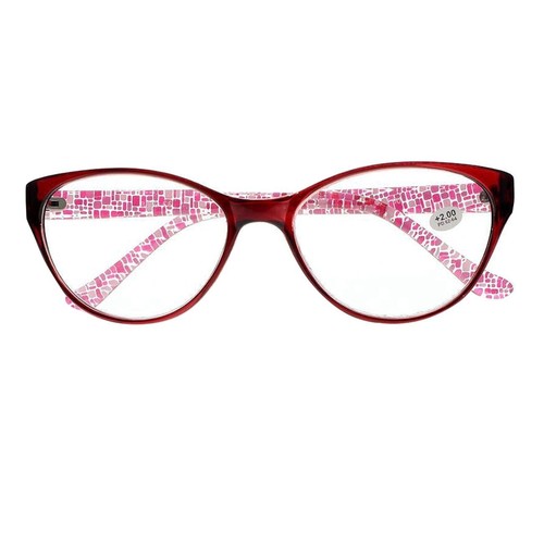 Damen Retro Katzenauge schwarz braun lila rot Leseglas +1,0~+4,0 4,5 5,5+6,0 - Bild 8 von 32