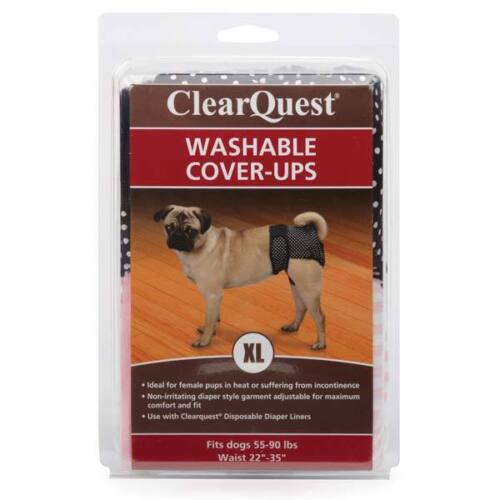DOG DIAPERS - TWO Reusable & Washable Cover Up Garments Stripes & Polka Dots - Picture 6 of 12