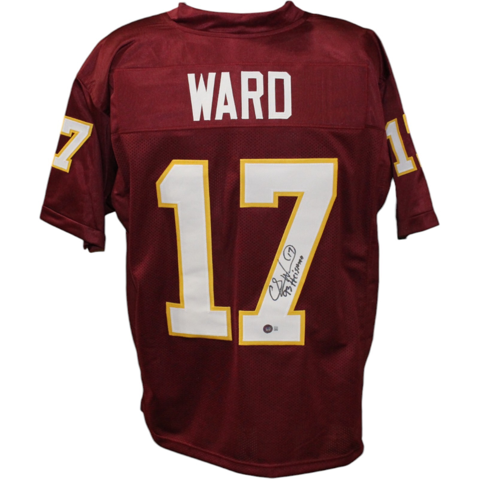 Charlie Ward Autographed Signed College Style Red Jersey Beckett 