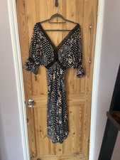 Nasty Gal dark floral maxi dress - size 6