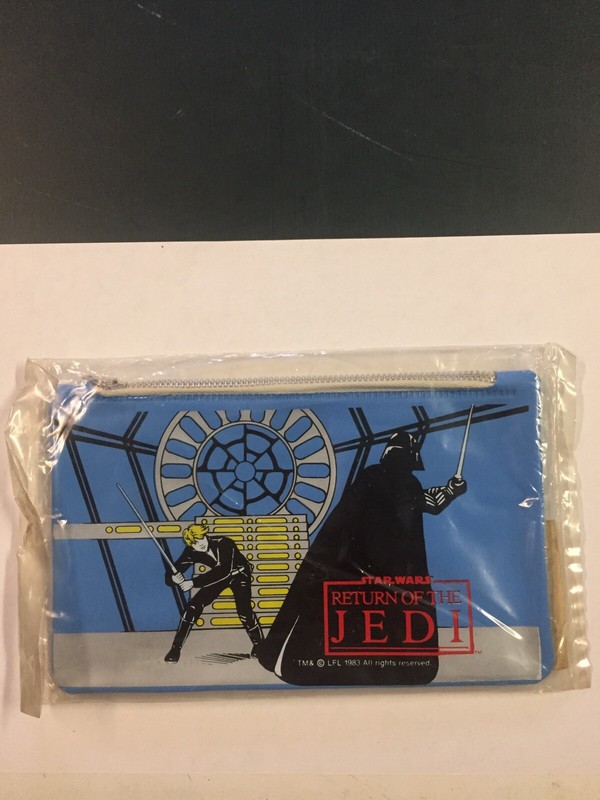 STAR WARS RETURN OF THE JEDI PENCIL CARRYING CASE w/TAG-Original SEALED 1983