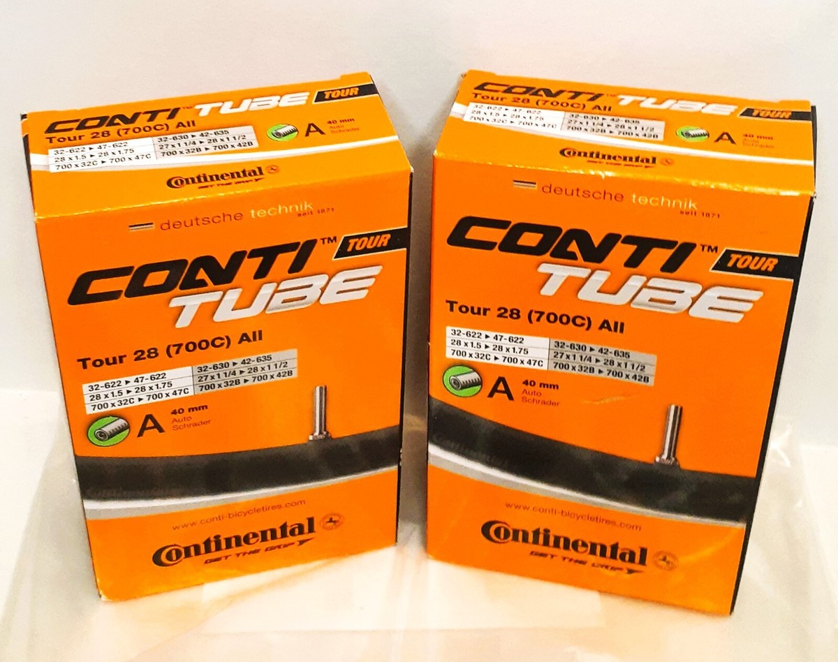 Lot 2 Continental Bicycle Conti Inner Tubes Tour 28 Slim