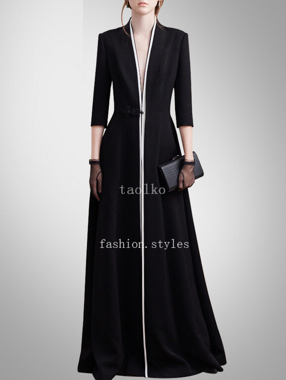 chinese dress ladies Point A-line Crew Dress