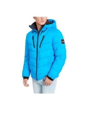 Neon Puffer Jacket Hood 