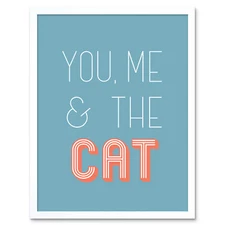 You Me The Cat 12X16 Inch Framed Art Print