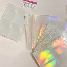 Card Holder Postcard Storage Album Inner Pages Card Sleeves Storage 10PCS/Pack