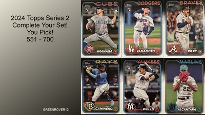 2024 Topps Series 2 Rookies RC Base You Pick Complete your Set - #551 - 700