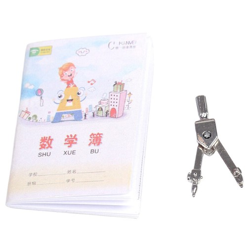 1:12 Miniature Dollhouse Stationery Mini Mini Minuled Metal Compass Modèle * - Photo 7/8