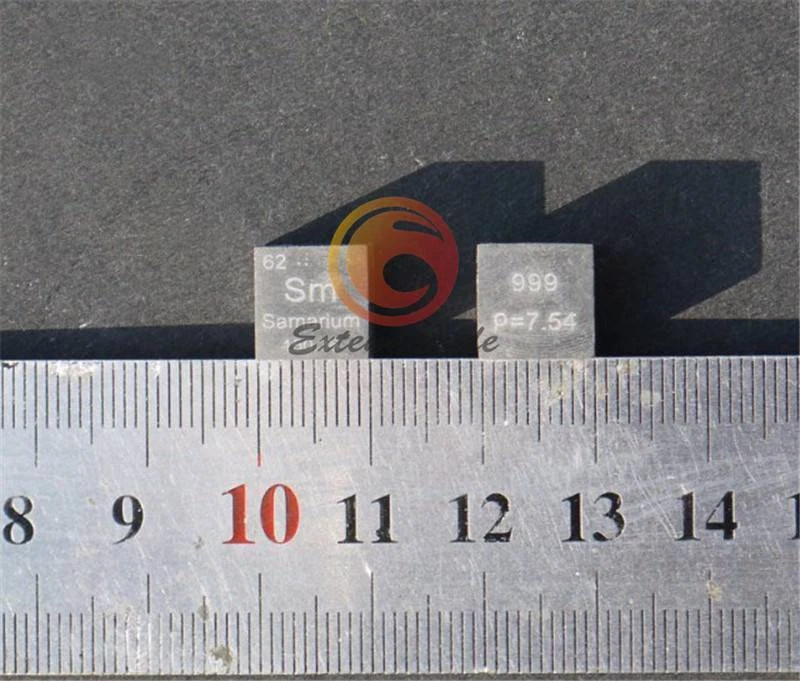 MARKENLOS Neu 99.9% 10mm Würfel Hoch Reinheit Samarium Sm Metall Carved Element Periodic
