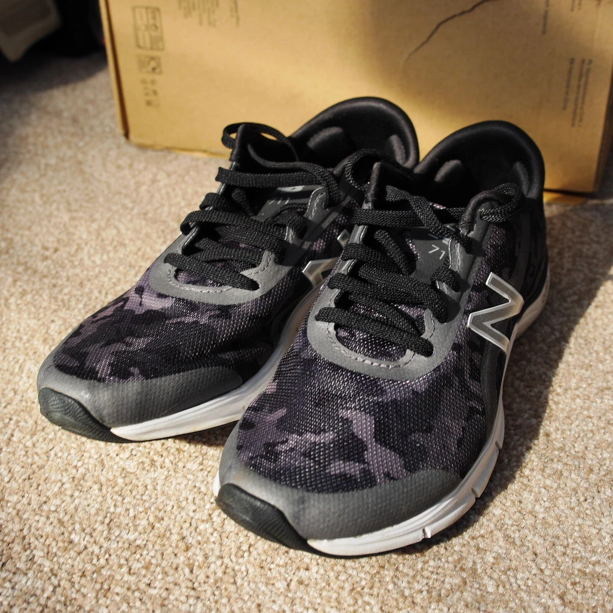 VGC Girl s Woman s NEW BALANCE WX711 Gym Running Trainers Sneakers Black UK 5.5