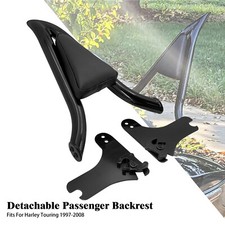 Schwarz Abnehmbare R&uuml;ckenlehne Sissy Bar F&uuml;r Harley Road King Street Glide 97-08