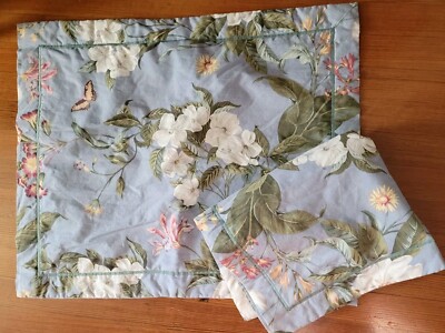 Williamsburg by Crown Crafts Periwinkle Blue Garden Pair Standard Pillow Shams