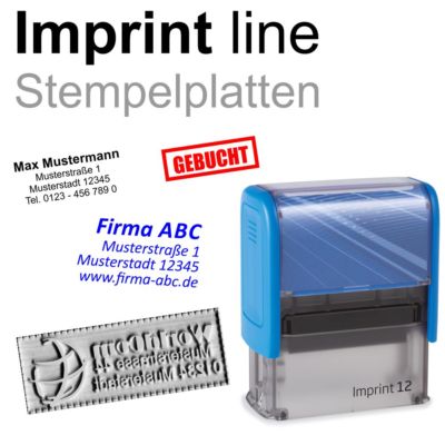 Stempelplatte Textplatte Trodat IMPRINT line 10 11 12 13 15 Schnellservice