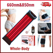 Laser Lipo LED Red Light Therapy Belt Pain Relief Near Infrared Weight Loss Fast