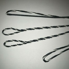 56" Actual Length 14 STRAND BLACK / WHITE B-50 FLEMISH BOWSTRING Recurve Bow
