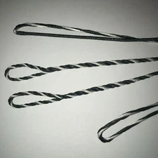 60" AMO - 57" Actual Length 14 STRAND BLACK / WHITE B-50 FLEMISH LONGBOW STRING