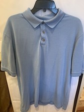 Jos A Banks Shirt XL Mens light blue knit polo shirt
