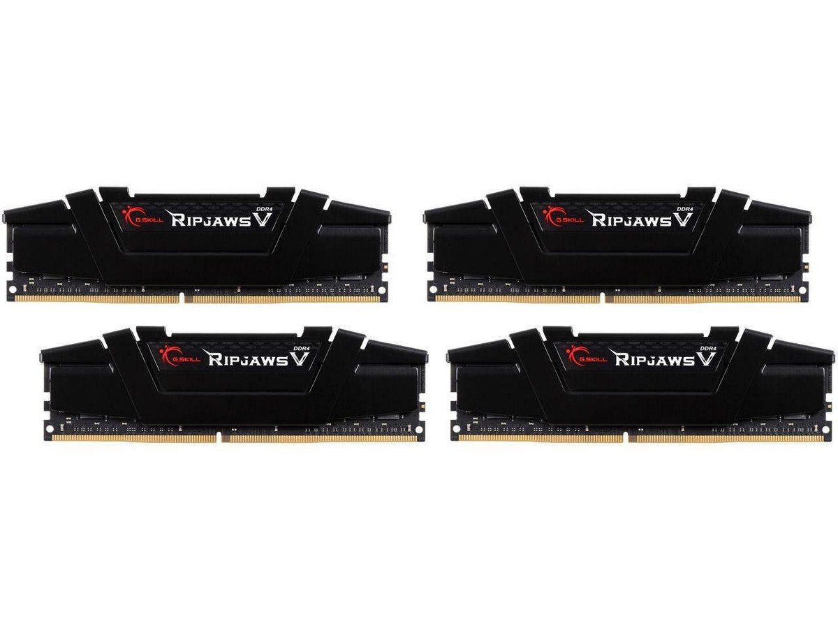 G.SKILL DDR4メモリ RIPJAWS V 32Gb × 4枚 中古品 G.SKILL Ripjaws V Series 64GB (4 x 16GB) 288-Pin PC RAM DDR4