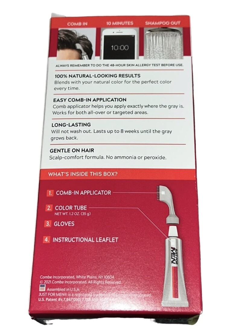 NEW Lot Of 3 Just For Men Easy Comb-In Color Gray Hair Coloring A-45 Dark Brown