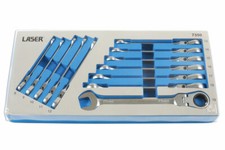 Ratchet Ring Spanner Set with Flexi Head 8-19mm 12 Point In Storage Foam