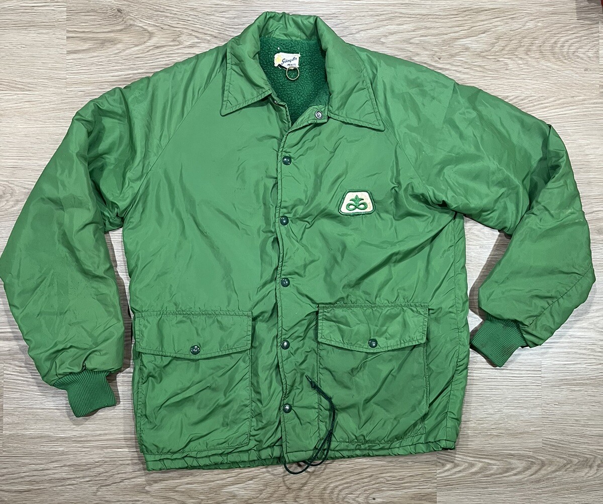 Vintage 60s 70s Swingster Tag Pioneer Seed Nylon Jacket Coat