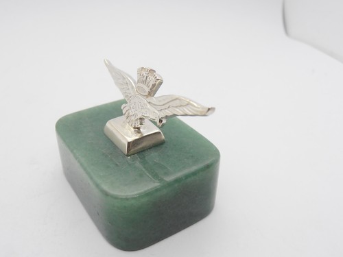 Air Force Military Italian: Eagle Silver 925 And Avventurina- Paperweight - Picture 5 of 7
