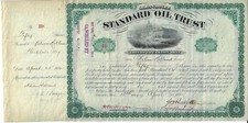 Standard Oil Trust, 1882, oryginalny podpis J.D.Rockefeller