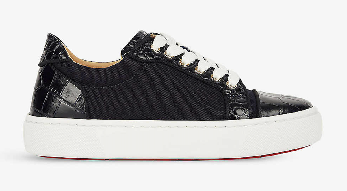 Christian Louboutin Vieirissima Orlato Blue Flat Lace Up Low Top