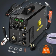 5IN1 Aluminum MIG Welder 250Amp Lift TIG/Stick Welding Machine 110V/220V IGBT US