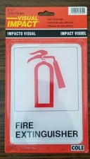 Visual Impact Samoprzywierający znak gaśnicy firmy Cole NOWY