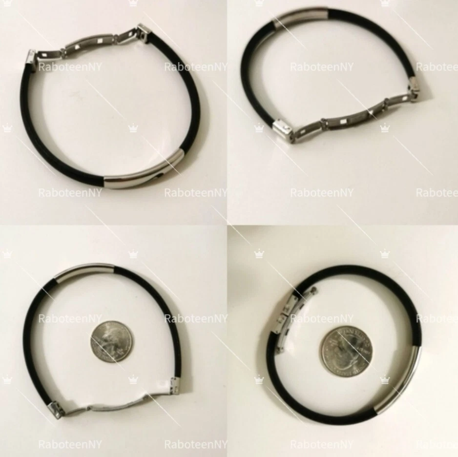 Unisex Nike Sport Silicone Wristbands Bracelet Stainless Steel Clasp w/Metal Box - Image 4 of 4