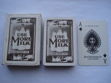C1930S VINTAGE USE MORE MILK AND KEEP FIT ADVERTISING PLAYING CARDS