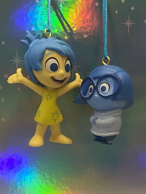 Disney Inside Out Joy and Sadness Christmas Ornaments