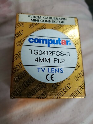 Computar TG0412FCS 1/3'' 4mm F1.2 DC Auto-Iris CS-Mount Lens