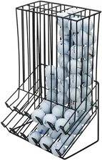 MyGift 90 Capacity Black Metal Miniature Golf Ball Vendor Display Storage Rack