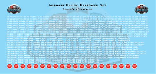 Missouri Pacific MOPAC Passenger O 1:48 Scale Decal Set - Picture 2 of 7