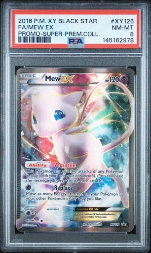MEW EX XY126 SUPER BLACK STAR PROMO POKEMON PSA 8