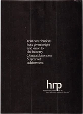 hrp 1981 Original Print Ad 50 Years Achievement TV Stations Black