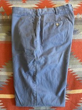 Polo Ralph Lauren Vintage Flat Front Twill Chino Pant in Blue Size 36/34