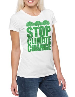 Stop Climate Change Damen T-Shirt Save World Green Energy Animal Welfare Protect