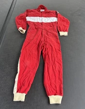 Vintage RaceQuip M Racing Suit Flame Resistant SFI Auto Coveralls SFI 90s Red