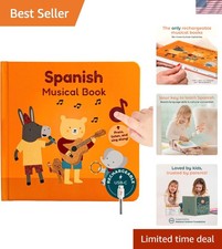 Durable Interactive Bilingual Book: Spanish Nursery Rhymes for Young Learners