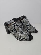 Vionic Leather Perk Kaia Stacked Heel Sandals: Natural Snake