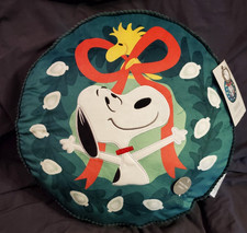 Hallmark Peanuts Snoopy Woodstock Light-Up Pillow 17" Round