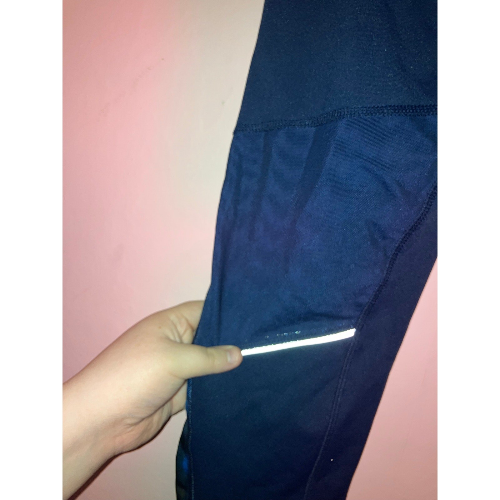 90 Degrees by reflex navy blue fleece lined leggings size XL 